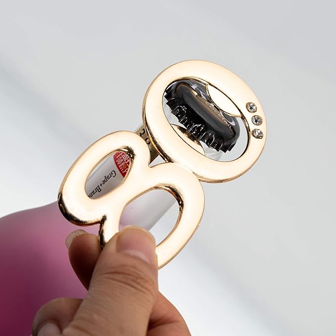 YKLIGTN 24PCS Latest 80 Bottle Openers for 80th Birthday Party Favors or Wedding Anniversary Party Gifts Souvenirs Decorations for Guests
