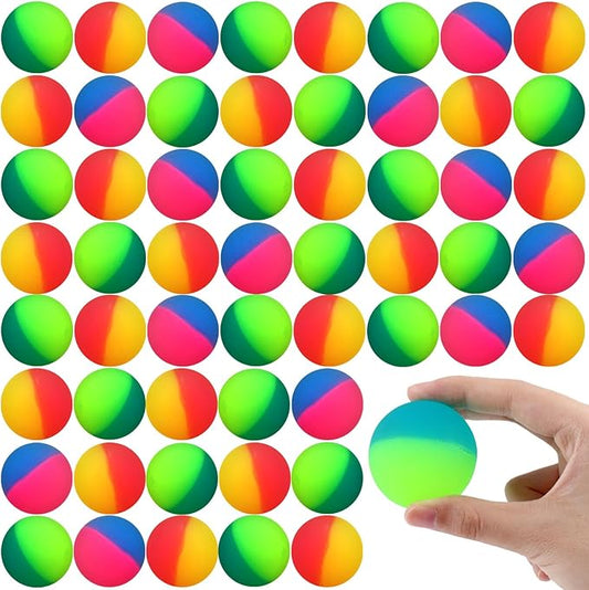 Jenaai 50 Pcs 45 mm/1.77 Inch Bouncy Balls for Kids, Large Rubber High Bouncing Balls in Bright Assorted Multi Colors Bulk for Birthday Party Favors Easter Classroom Carnival Prizes Gift
