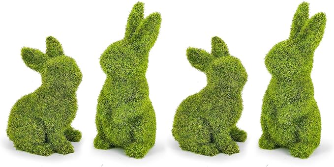 Moss Easter Bunny Decorations(4PCS)