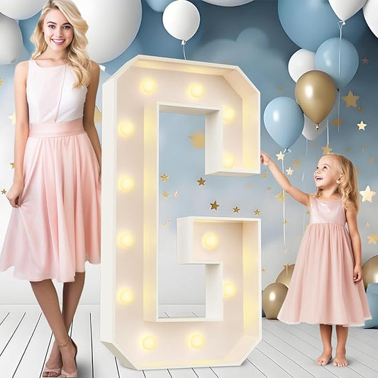 Ledido 4FT Marquee Light Up Letters G, Easy to Assemble Marquee Letters 4 Feet Tall for Indoor & Outdoor Events, Large Lighted Letter for Birthday Graduation Baby Shower Anniversary Party Decorations