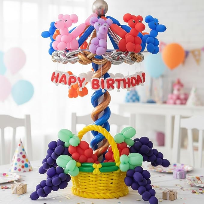 Lenwen 1000 Pcs Long Balloons Bulk 260 Latex Twisting Balloons Decoration for Birthday, Wedding, Festival, Clowns, Party Supplies(Multi Colors)