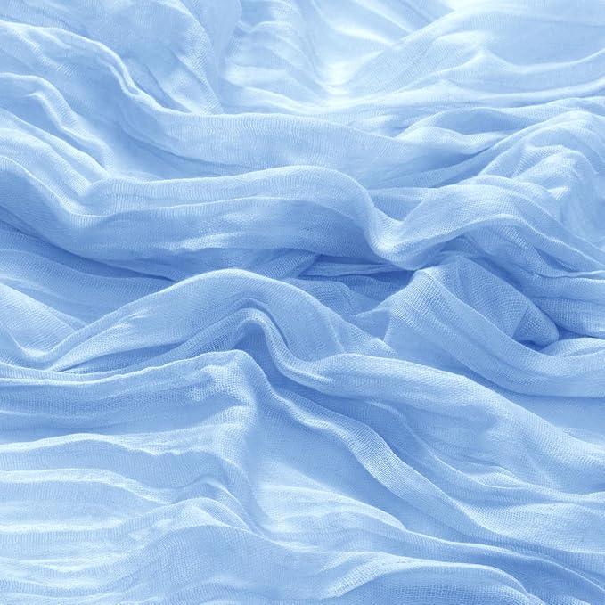 50 Pack Light Blue Cheesecloth Napkins Spring Cloth Napkins Set of 50 Baby Blue Dinner Napkins Bulk 21x21 Inches for Wedding Bridal Shower Baby Shower Valentine's Day