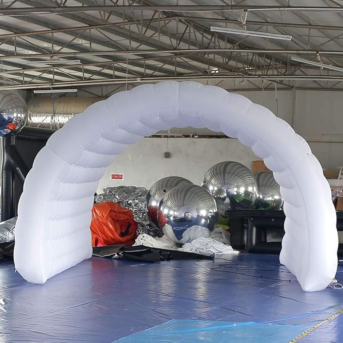 SAYOK Inflatable Tunnel Sports Tunnel Entrance Inflatable Tunnel Tent for Party Event Wedding Exhibition Promotion(Gray, 29.5 x 6.56 x 8.2ft)