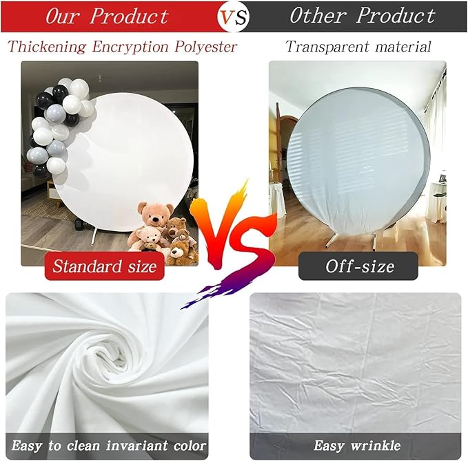 Valentine's Round Backdrop Cover Red Glitter Heart Balloons Love Lights Sweethearts Romantic Lover Photography Background Wedding Anniversary Party Banner Party Props 6.56ft