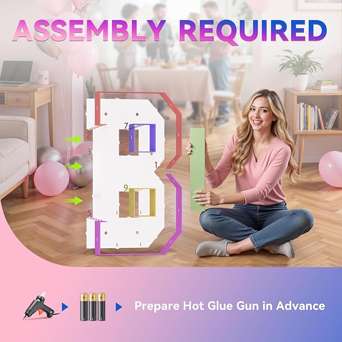 BABY Letters Baby Shower Decorations: 18 Colors Marquee Light-up Letter 2.3FT Big Oh Baby Letters for Baby Shower Sign for Gender Reveal Boys and Girls Party Decor Backdrop Block Boxes