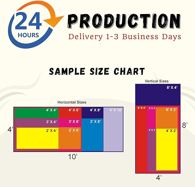 Custom Vinyl Banner, 14oz Premium Coated Vinyl, Full Color, indoor/outdoor Heavy Duty Sign, Design Online or Print Your Design file. 1 Sided (6 X 15 ft (H X W))