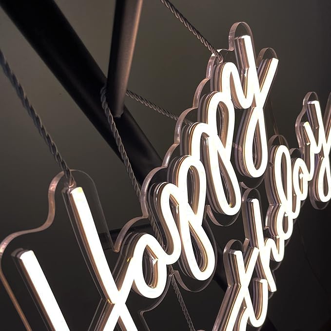 37x8 inch Happy Birthday Neon Sign Art Wall Lights for Beer Bar Club Bedroom Hotel Pub Cafe Wedding Birthday Party Gifts_White