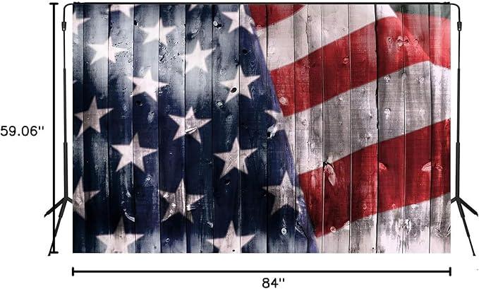 Kate 7x5ft America Flag Pattern Wood Texture Wal Photography Backdrops Background Photo for Patriotic Independence Day Photo Backdrop