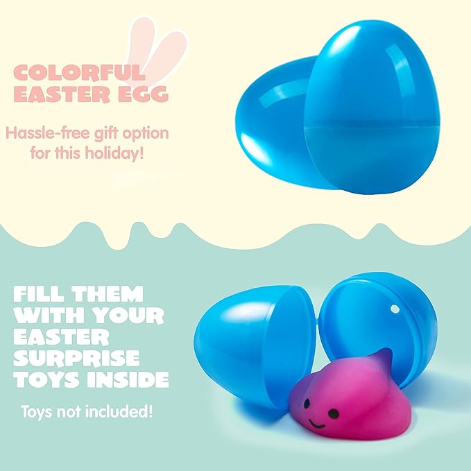 JOYIN 1000PCS Easter Eggs, Plastic 2.3" 994PCS Colorful with 6PCS Golden Eggs Bulk Empty Fillable for Easter Hunt Party Favor Basket Stuffers Filler Classroom Prize Supplies Decor