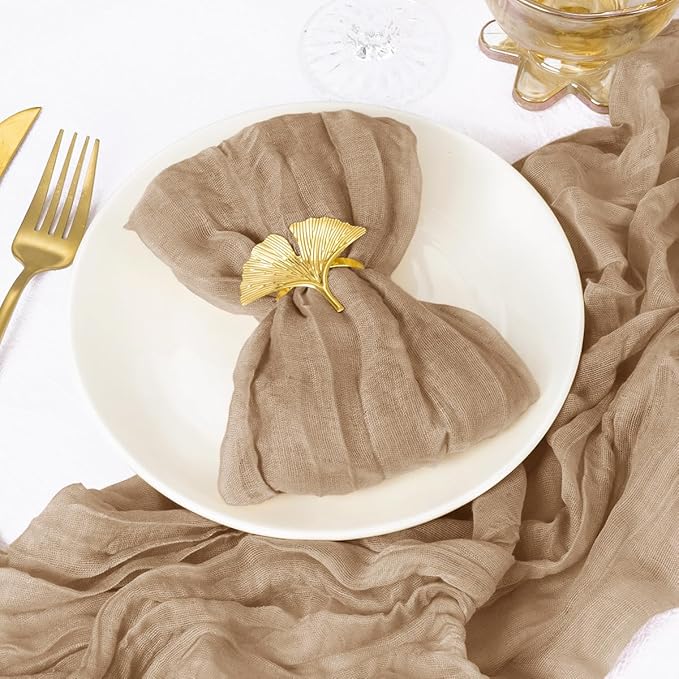 50 Pack Nude Cheesecloth Napkins Spring Cloth Napkins Set of 50 Coffee Dinner Napkins Bulk 21x21 Inches for Wedding Bridal Shower Baby Shower Valentine's Day