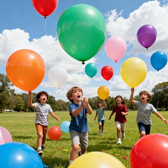 200 Pack 18 Inch Latex Balloons - 18 Colors, Bulk Balloon Decor for Birthdays, Weddings & All Party Events