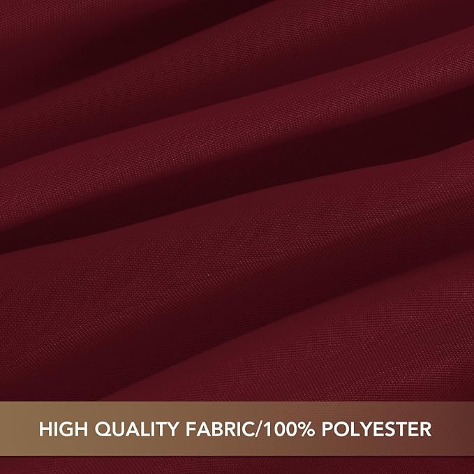 sancua Round Tablecloth 132 Inch Diameter, 6 Pack Burgundy - Circle Polyester Fabric Table Cloth for Christmas Party Reception Banquet Birthday, Washable Formal Table Cover (Fit 54-96 Inch Tables)