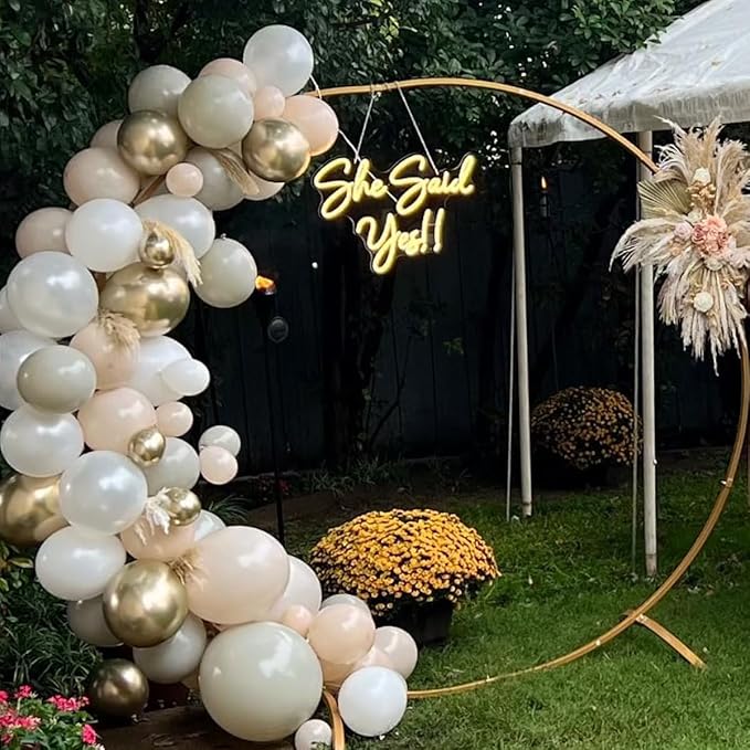 Large She Said Yes Neon Sign 23x16.3” Warm White for Wedding Proposal Party, Wall Décor, Flex Led Neon Light Signs for engagement party, Wedding Decoration, Romantic Neon Sign gift