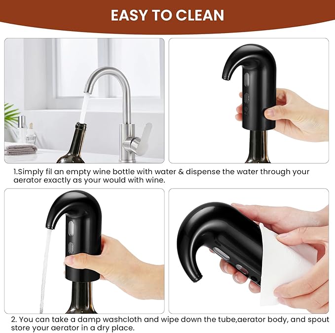Electric Wine Aerator, Decanter & Dispenser – USB Rechargeable, Gift for Christmas, Housewarming, Birthday, Wedding, Anniversary, and Retirement, Ideal for Wine Lovers, Men and Women