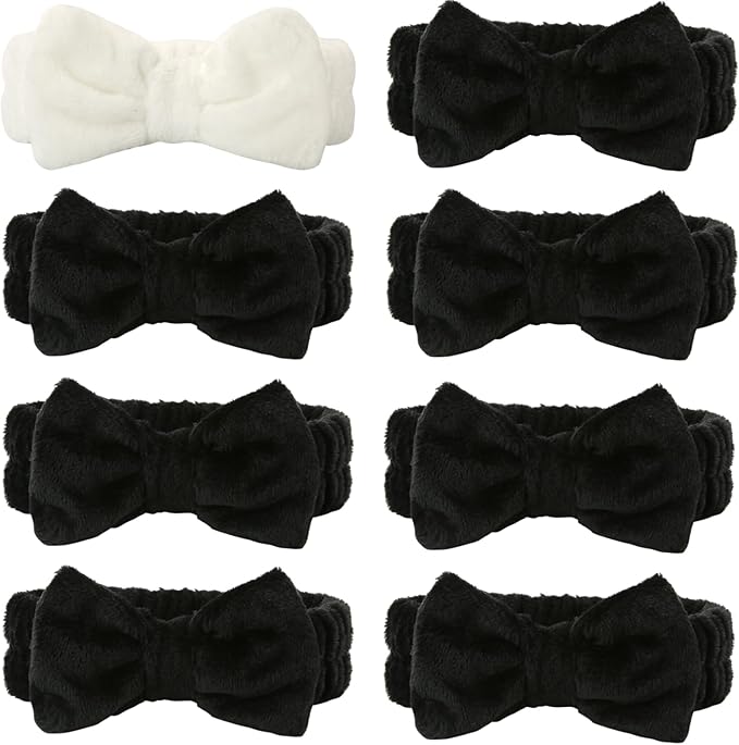 Bridesmaid Scrunchies Proposal Gifts square 4.1inch Bachelorette Hair Claws Clips Girls heart sunglasses headband gift for Wedding Party Favors (24, White&Black)