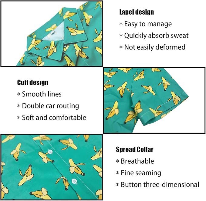 Men's Hawaiian Shirt and Shorts Set 2 Piece Beach Outfits with Bucket Hats for Beach Days and Summer Vibes