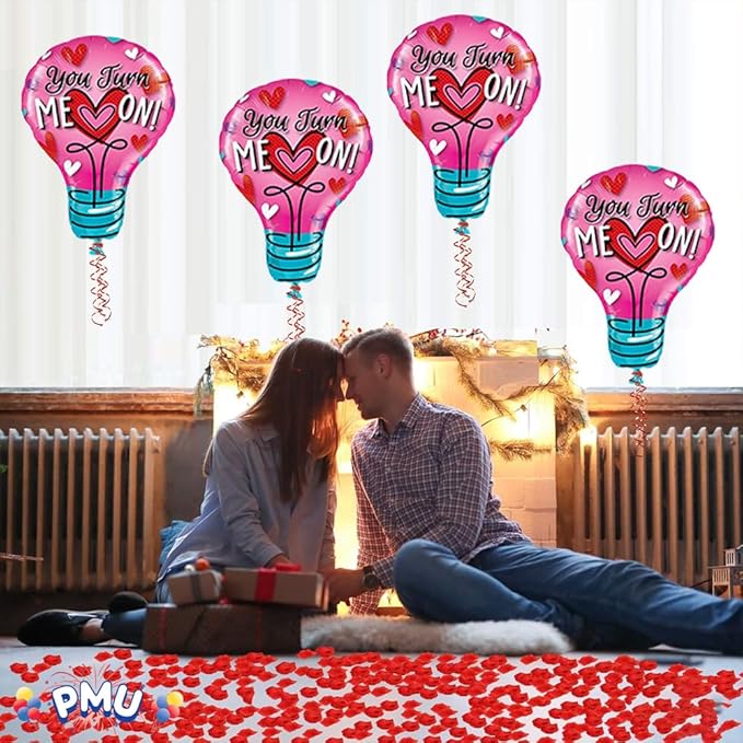 PMU Valentine's Day "You Turn Me On" 36in Mylar-Foil Balloon (10/pkg) Pkg/1