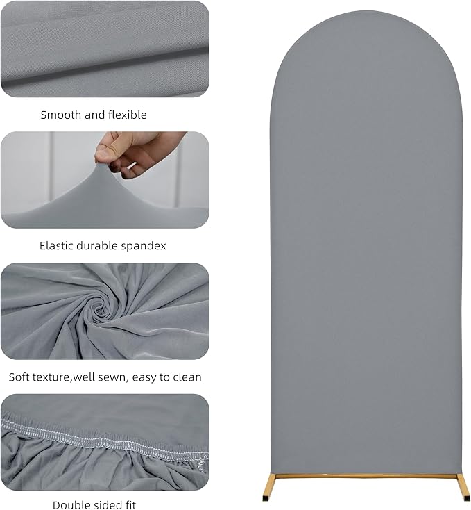 Title: SUKAIKEQA Small Arch Cover Trio – 6FT, 5FT & 4FT Stretch Backdrop Set for Intimate Events, Baby Showers & Photo Nooks – Mini Arch Decor Bundle