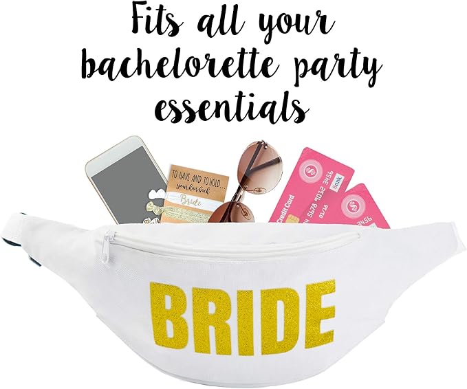 Bachelorette Fanny Pack Set (12 pack) Includes Bride Fanny Pack I Fanny Packs for Bachelorette Party Favors I Bride Tribe Funny Fanny Packs