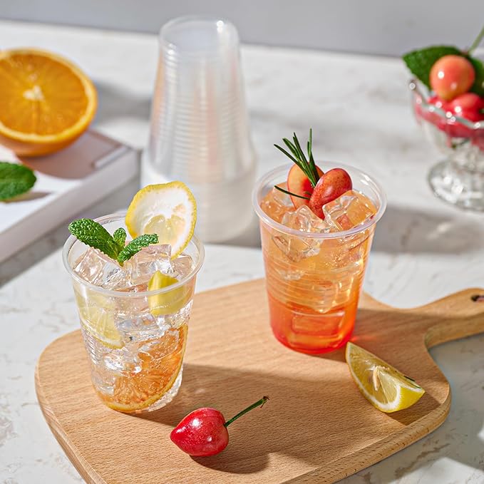 Turbo Bee 2500Pack 7oz Plastic Cups Disposable,Drinking Cups, Clear Plastic Tumblers for Birthday Parties, Picnics, Ceremonies, and Weddings