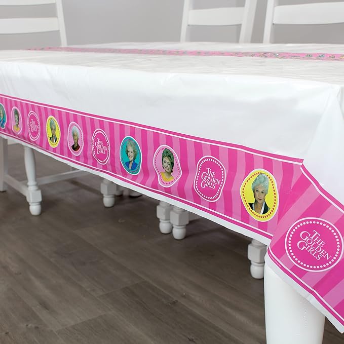 Golden Girls Party Supplies (Standard Pack for 8 Guests) Birthday Party Decorations with Happy Birthday Banner, 58 Piece Set - 40th birthday decorations, 50th birthday decorations for women
