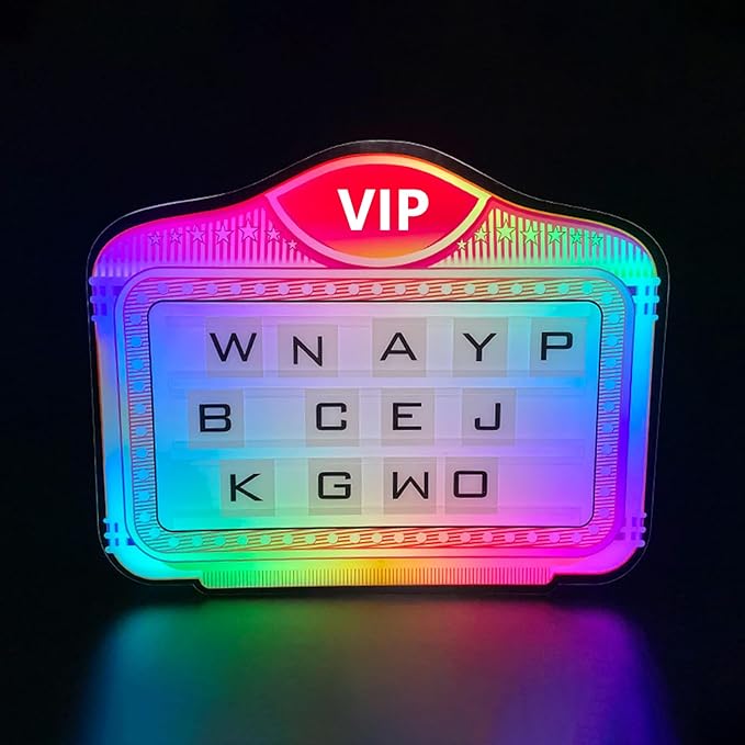 Bottle Service Sign,Bottle Presenter for Night Club,Bottle Service Lights Sign with 4 Set Letters & 1 Set Number,for Home Decor, Birthday Parties,(VIP)