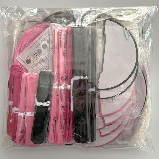 WOLHOWLTD Pink Mouse Paper Decoration Set - 33 Pcs Paper Lanterns, Pompoms, Honeycomb for WeddingValentine's Day,School Day,Bridal Shower,Birthday Party,Home Garden Decoration(Rosy Black Pink)