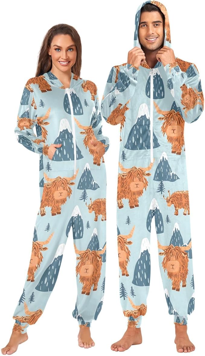 Red Cherry Vintage Adult Onesie Pajamas for Men Women Unisex Novelty One Piece Costume Sleepwear