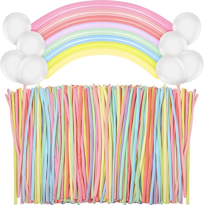 Sratte 1000 Pcs Bulk Animal Balloons 260Q Twisting Long Balloon Assorted Color for Halloween Animal Shape Weddings, Birthdays Clowns, Xmas Presents(Pastel Colors)