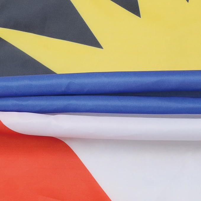 AZ FLAG Pack of 10 Antigua and Barbados Flags - 90 x 60 cm - Antigua Flag 100% Polyester with Integrated Metal Eyelets