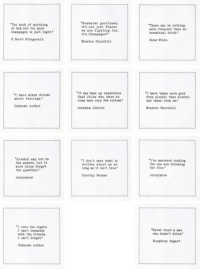 Five Star Funny Drinking Quotes | White Cotton Cocktail Napkins | 50 Luxury Disposable Beverage Napkins with Witty Bar Quotes | Drink Napkins for Parties, Bars, Weddings & Game Nights