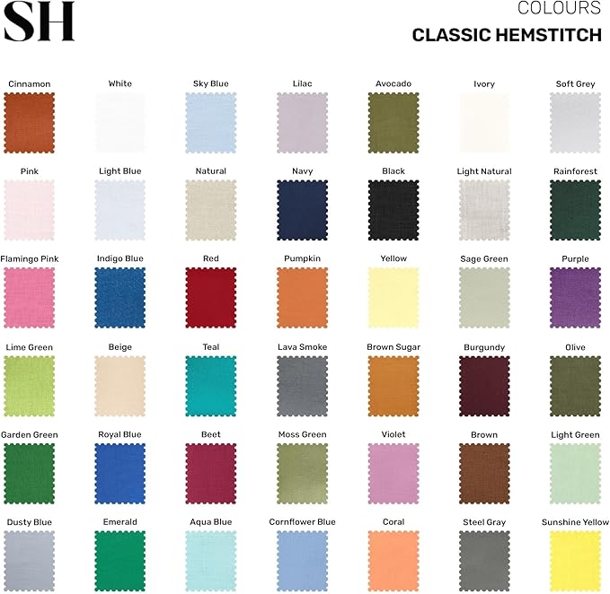Solino Home Navy Blue Linen Napkins Set of 4-100% Pure Linen Hemstitch Dinner Napkins 20 x 20 Inch for Winter, Easter - Classic Hemstitch