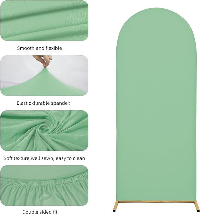 Title: SUKAIKEQA Small Arch Cover Trio – 6FT, 5FT & 4FT Stretch Backdrop Set for Intimate Events, Baby Showers & Photo Nooks – Mini Arch Decor Bundle