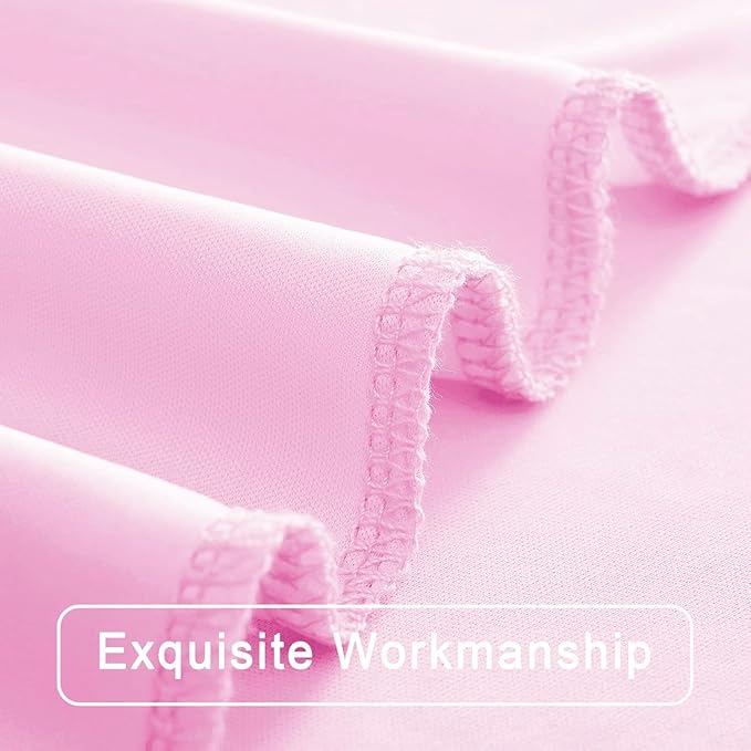 50 ft x 10 ft Wrinkle Free Pink Backdrop Curtain Panels, Polyester Photography Backdrop Drapes, Wedding Party Home Decoration Supplies
