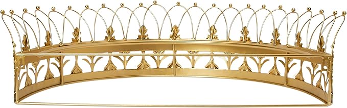 Creative Co-Op Decorative Metal Curtain or Canopy Crown, Gold Finish