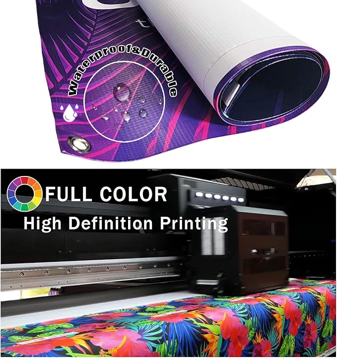 Personalized Custom Banner - Print Your Design/Image/Text/Logo-Customized Vinyl Banner for Business, Graduation, Birthday Parties,waterproof Indoor Outdoor Use - Full Color For Advertising, Tadeshow, Occasions (4x5 FT)