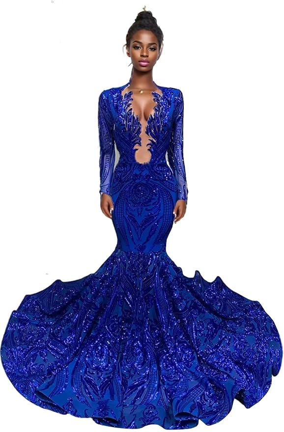 Keting Shiny Sequined Mermaid Women's Prom Party Evening Gala Dress Pageant Celebrity Gown