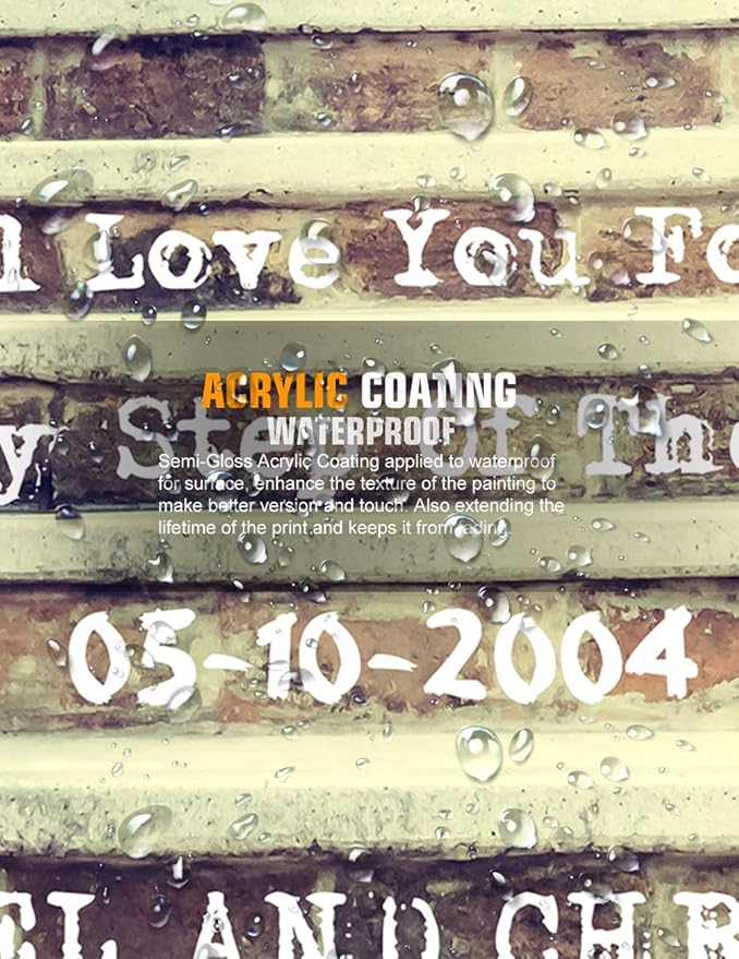 IPIC - Love You Every Step, Personalized Artwork with Names and Date on, Customized Gift for Anniversary,Wedding,Birthday and Holidays. 24x16