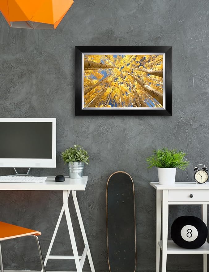 IPIC - Fall in Love, Personalized Artwork with Names and Date on for Home Decor, Customized Gift for Anniversary,Wedding,Holidays. Picture size: 18x12, Framed Size: 21x15