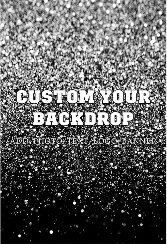 Leowefowa 6.5x10ft Custom Image Background Personalized Backdrop Customized Vinyl Backdrop with Pictures Photo Text Custom Banner Supplies Background for Baby Shower Birthday Party Decor