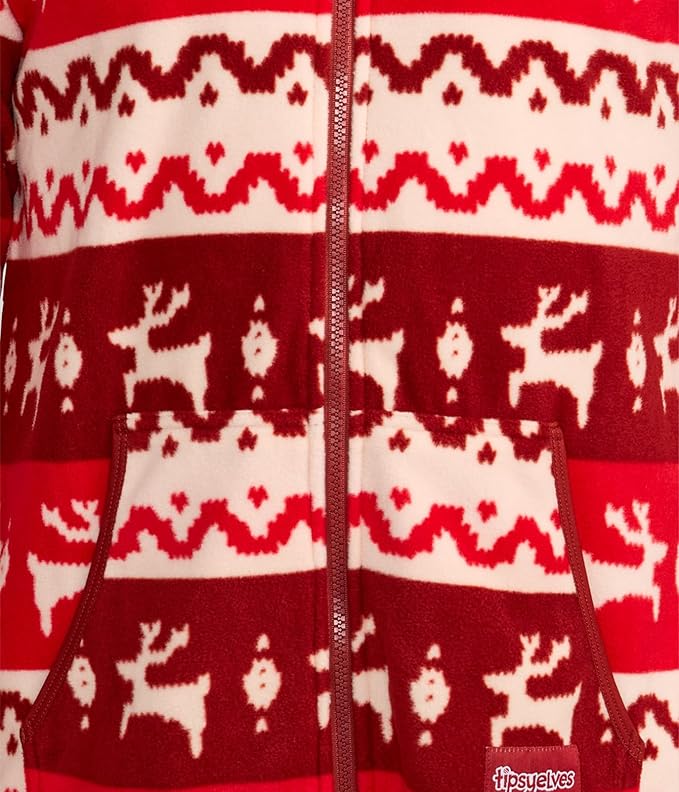 Tipsy Elves Christmas Onesies for Adults - Comfy Unisex Matching Holiday Jumpsuits with Convenient Pockets