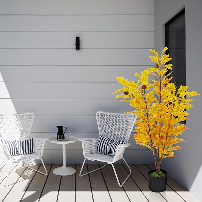 2 Packs 35.4-inch Artificial Maple Tree - Autumn Tree Artificial Plant Autumn Home Decoration, Suitable for Halloween, Thanksgiving, Indoor and Outdoor environments with Simulated Plants