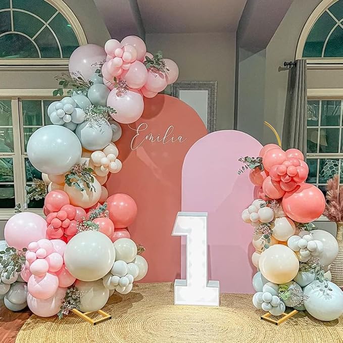 Balloon Arch Stand Set of 2 - Metal Backdrop for Wedding, Birthday, Anniversary, Bridal and Baby Shower - Flower and Floral Arch for Ceremony