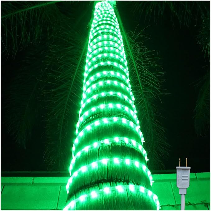 Russell Decor LED Rope Lights for Saint Patrick's Day Holiday Party Wedding Seasonal Christmas Decoration Super Bright and Flexible Lights (Green, 80ft)