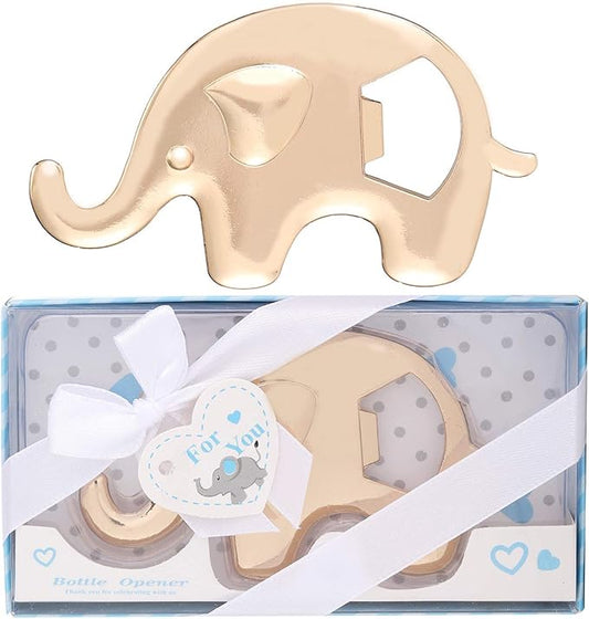 Set of 24 Elephant Bottle Opener Baby Shower Party Favor for Guests Elephant Shaped Bottle Opener Baby Shower Favors Birthday Bridal Shower Souvenirs Wedding Favor Gift (24, Blue)
