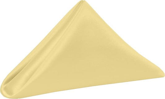 Ultimate Textile Wheat Bridal Satin Wedding Napkins 17" x 17" (Set of 120) - Cloth Napkins Bulk Set, Wrinkle & Stain Resistant Polyester for Events