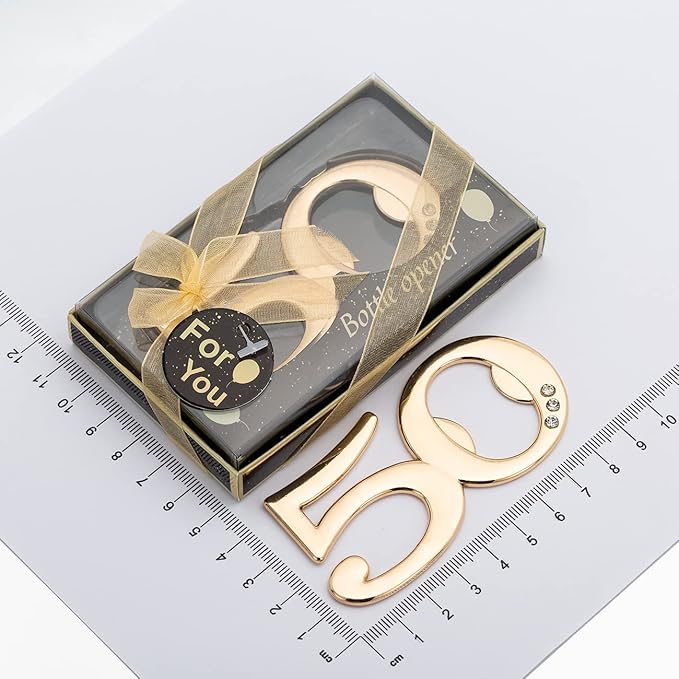 24PCS Latest 50 Bottle Openers for 50th Birthday Party Favors or 50th Wedding Party Gifts 50th Birthday Party Gifts Souvenirs Decorations for Guests