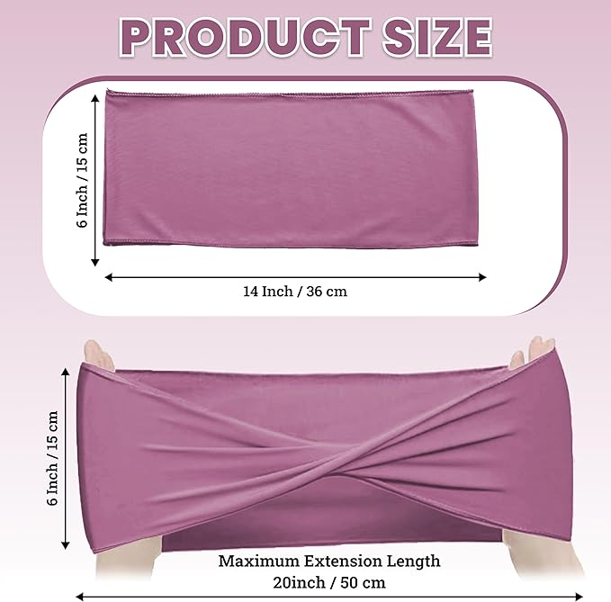 VDS Pack of 150 PCS | Dusty Pink | Spandex Chair Sashes Bows Without Buckle | Stretch Elastic Banquet Universal Folding Chair Band Tie with for Wedding Party Conference Celebration Event Decoration
