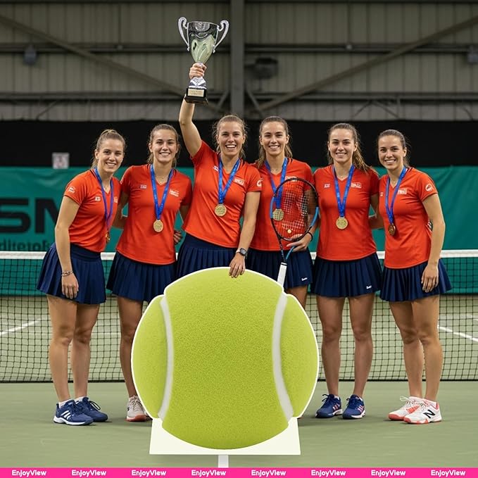 Tennis Cardboard Cutout, 6FT Life Size Cutouts Decor for Sports Themed Party Backdrop, Photo Booth Props, Birthday Table Centerpieces, Tennis Game Stand Up Display