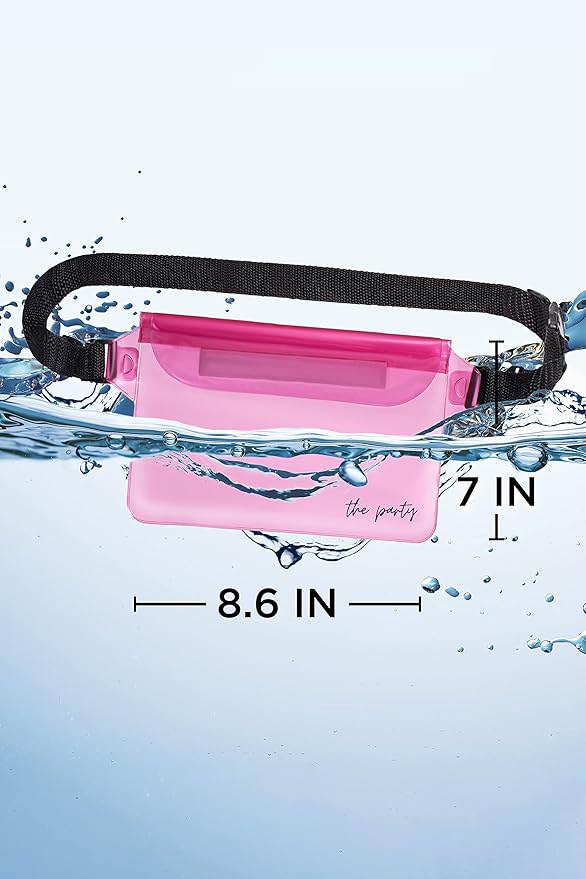 Waterproof Bachelorette Party Fanny Pack Set (7 Pack - Pink) 1 “Wife of the Party” Bride Fanny Pack and 6 “The Party” Bachelorette Fanny Packs | Bachelorette Party Favors I Bachelorette Gifts